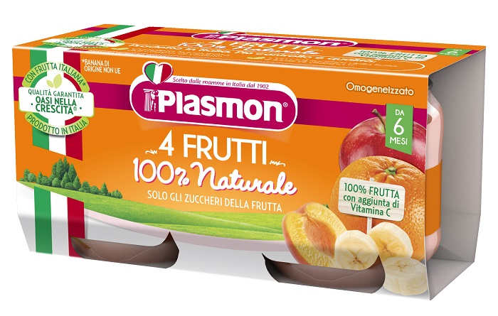 PLASMON OMOGENEIZZATO 4 FRUTTI 2 X 80 G - Farmacia Nuova Dr.ssa Gabriella Catellani