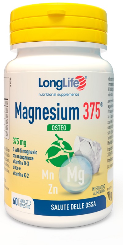 LONGLIFE MAGNESIUM 375 OSTEO 60 TAVOLETTE - Farmacia Nuova Dr.ssa Gabriella Catellani