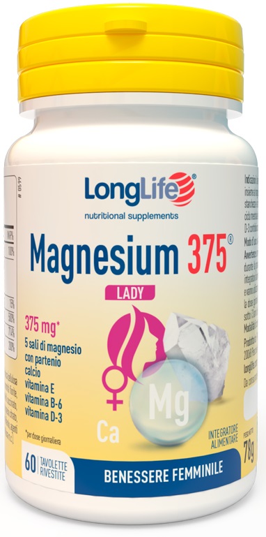LONGLIFE MAGNESIUM 375 LADY 60 TAVOLETTE - Farmacia Nuova Dr.ssa Gabriella Catellani