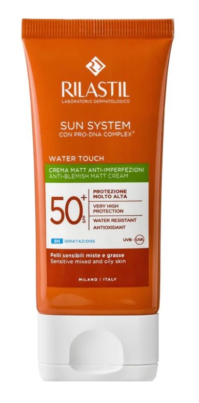 RILASTIL SUN SYSTEM WATER TOUCH MAT CREMA SPF50+ 50 ML - Farmacia Nuova Dr.ssa Gabriella Catellani