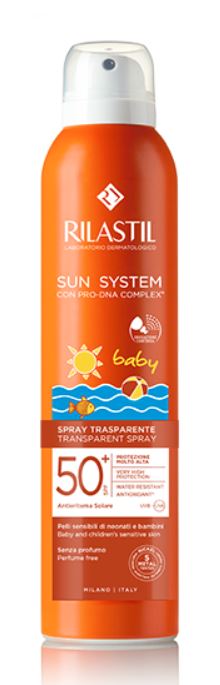 RILASTIL SUN SYSTEM BABY TRANSPARENT SPRAY SPF50+ 200 ML - Farmacia Nuova Dr.ssa Gabriella Catellani