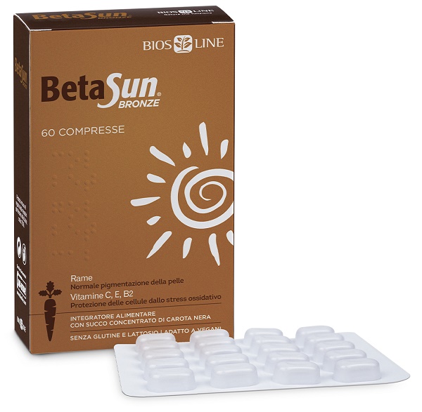 BIOSLINE BETASUN BRONZE 60 COMPRESSE - Farmacia Nuova Dr.ssa Gabriella Catellani