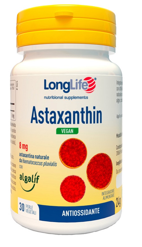 LONGLIFE ASTAXANTHIN VEGAN 30 PERLE - Farmacia Nuova Dr.ssa Gabriella Catellani