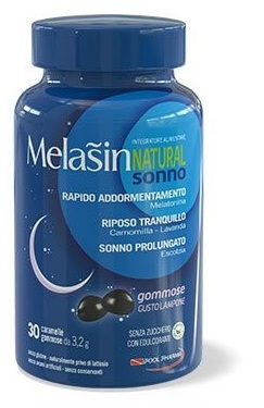MELASIN NATURAL SONNO 1MG 30 CARAMELLE GOMMOSE GUSTO LAMPONE - Farmacia Nuova Dr.ssa Gabriella Catellani