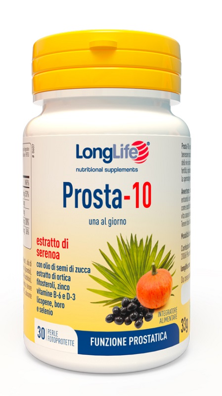LONGLIFE PROSTA-10 30 PERLE FOTOPROTETTE - Farmacia Nuova Dr.ssa Gabriella Catellani