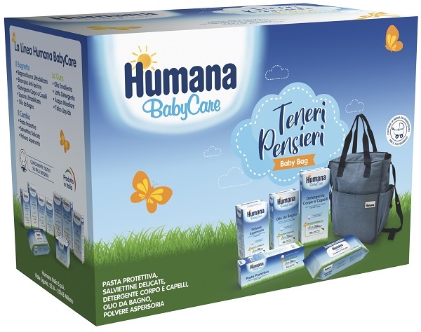 TENERI PENSIERI BABY BAG BABY CARE PASTA PROTETTIVA 100 ML + DETERGENTE CORPO E CAPELLI 300 ML + SALVIETTINE DELICATE 72 PEZZI + POLVERSE ASPERSORIA 150 G + OLIO DA BAGNO 200 ML - Farmacia Nuova Dr.ssa Gabriella Catellani