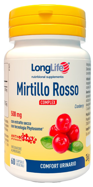 LONGLIFE MIRTILLO ROSSO COMPLEX 60 CAPSULE VEGETALI - Farmacia Nuova Dr.ssa Gabriella Catellani
