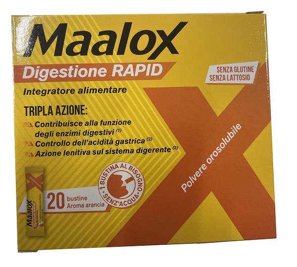 MAALOX DIGESTIONE RAPID 20 BUSTINE DA 2 G - Farmacia Nuova Dr.ssa Gabriella Catellani