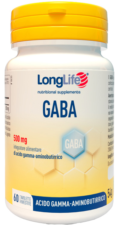 LONGLIFE GABA 500MG 60 TAVOLETTE RIVESTITE - Farmacia Nuova Dr.ssa Gabriella Catellani