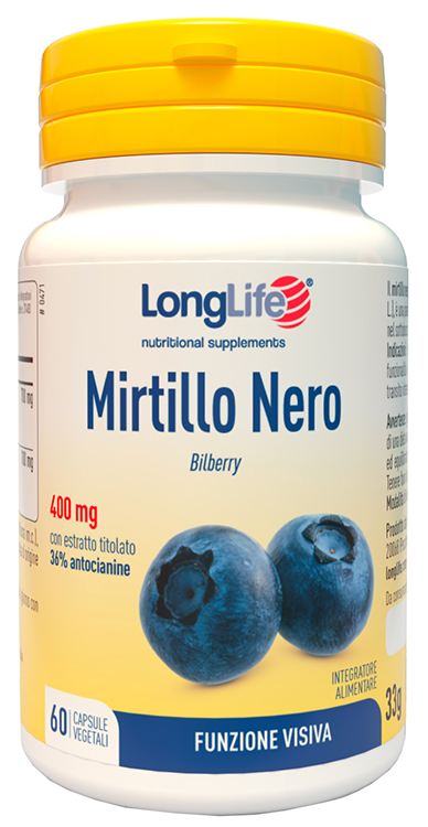 LONGLIFE MIRTILLO ROSSO FORTE 60 VEGICAPS - Farmacia Nuova Dr.ssa Gabriella Catellani