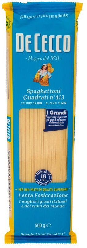 DE CECCO SPAGHETTI QUADRATI N413 NUOVA RICETTA 400 G - Farmacia Nuova Dr.ssa Gabriella Catellani