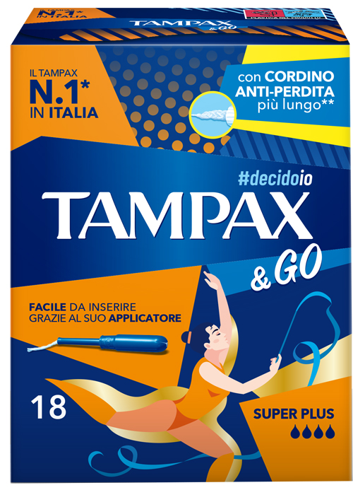 TAMPAX &GO SUPER PLUS 18 PEZZI - Farmacia Nuova Dr.ssa Gabriella Catellani