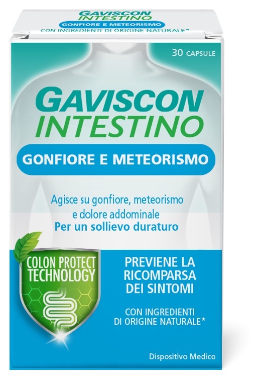 GAVISCON INTESTINO GONFIORE E METEORISMO 30 CAPSULE - Farmacia Nuova Dr.ssa Gabriella Catellani