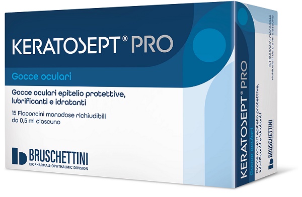 GOCCE OCULARI KERATOSEPT PRO 15 FLACONCINI MONODOSE RICHIUDIBILI DA 0,5 ML - Farmacia Nuova Dr.ssa Gabriella Catellani