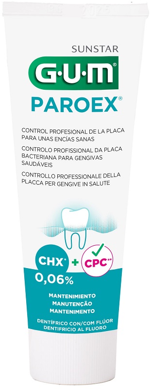 GUM PAROEX 0,06 CHX DENTIFRICIO AL FLUORO 75 ML - Farmacia Nuova Dr.ssa Gabriella Catellani