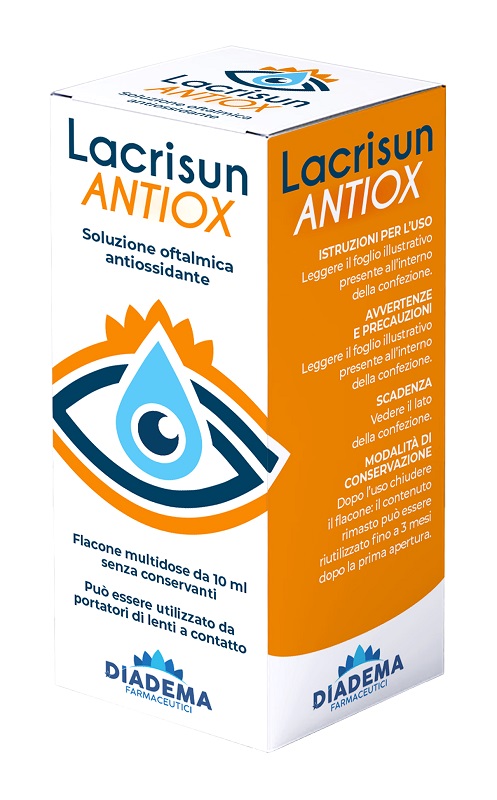 LACRISUN ANTIOX SOLUZIONE OFTALMICA ANTIOSSIDANTE OCCHI FLACONE MULTIDOSE 10 ML - Farmacia Nuova Dr.ssa Gabriella Catellani