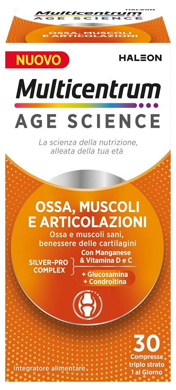 MULTICENTRUM AGE SCIENCE OSSA MUSCOLI ARTICOLAZIONI 30 COMPRESSE - Farmacia Nuova Dr.ssa Gabriella Catellani