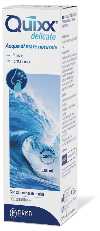 SOLUZIONE SPRAY PER IRRIGAZIONI NASALI QUIXX DELICATE ACQUA MARINA ISOTONICA 100 ML - Farmacia Nuova Dr.ssa Gabriella Catellani