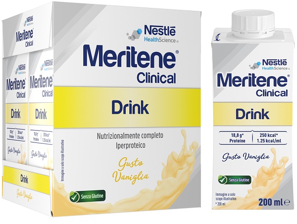 MERITENE CLINICAL DRINK VANIGLIA 4 BOTTIGLIE DA 200 ML - Farmacia Nuova Dr.ssa Gabriella Catellani