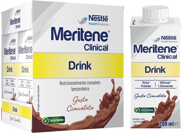 MERITENE CLINICAL DRINK CIOCCOLATO 4 BOTTIGLIE DA 200 ML - Farmacia Nuova Dr.ssa Gabriella Catellani