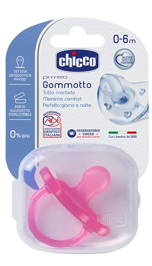 CHICCO GOMMOTTO IN SILICONE GIRL 0-6 MESI 1 PEZZO - Farmacia Nuova Dr.ssa Gabriella Catellani