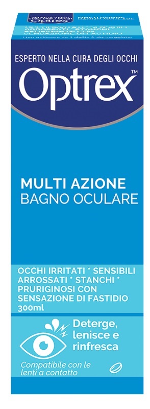 BAGNO OCULARE OPTREX MULTI AZIONE 300 ML + OCCHIERA FLESSIBILE - Farmacia Nuova Dr.ssa Gabriella Catellani
