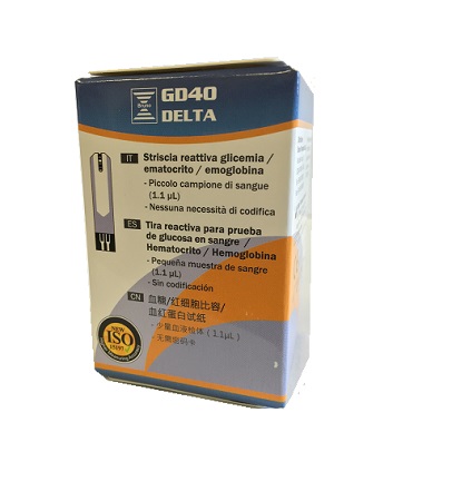 STRISCE MISURAZIONE GLICEMIA BRUNO GD40 DELTA 25 PEZZI - Farmacia Nuova Dr.ssa Gabriella Catellani