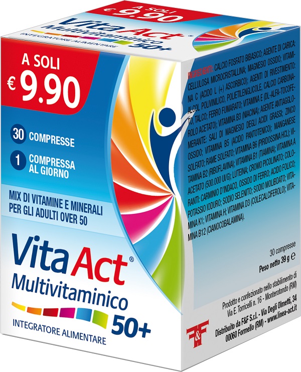 VITA ACT MULTIVITAMINICO 50+ 30 COMPRESSE - Farmacia Nuova Dr.ssa Gabriella Catellani