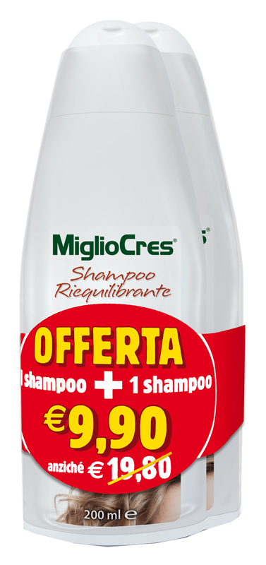 MIGLIOCRES SHAMPOO RIEQUILIBRANTE BIPACK 200 ML - Farmacia Nuova Dr.ssa Gabriella Catellani