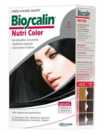 BIOSCALIN NUTRI COLOR 1 NERO SINCROB 124 ML - Farmacia Nuova Dr.ssa Gabriella Catellani