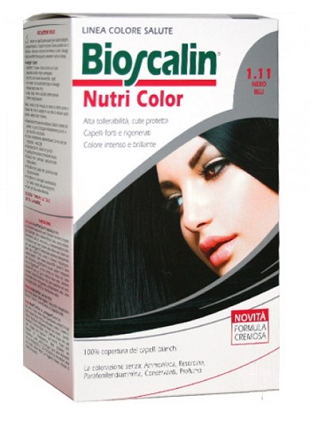 BIOSCALIN NUTRI COLOR 1,11 NERO BLU SINCROB 124 ML - Farmacia Nuova Dr.ssa Gabriella Catellani