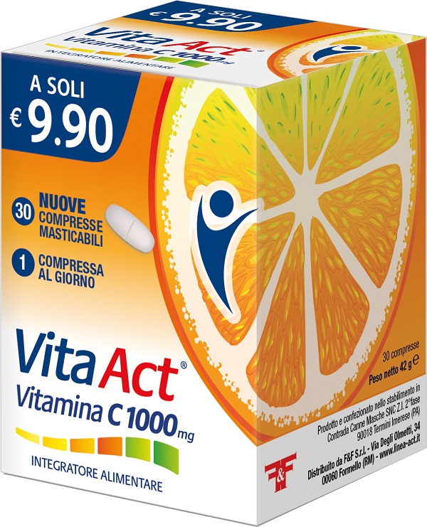 VITA ACT VITAMINA C 1000MG 30 COMPRESSE MASTICABILI - Farmacia Nuova Dr.ssa Gabriella Catellani