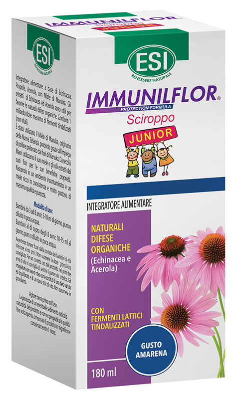 ESI IMMUNILFLOR SCIROPPO JUNIOR 180 ML - Farmacia Nuova Dr.ssa Gabriella Catellani