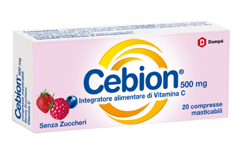 CEBION MASTICABILE SENZA ZUCCHERO VITAMINA C 500 MG 20 COMPRESSE - Farmacia Nuova Dr.ssa Gabriella Catellani