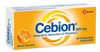 CEBION MASTICABILE ARANCIA VITAMINA C 500 MG 20 COMPRESSE - Farmacia Nuova Dr.ssa Gabriella Catellani