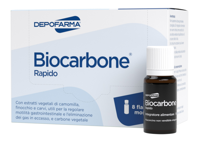 BIOCARBONE RAPIDO 8 FLACONCINI - Farmacia Nuova Dr.ssa Gabriella Catellani