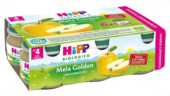HIPP BIO OMOGENEIZZATO MELA GOLDEN 6X80 G - Farmacia Nuova Dr.ssa Gabriella Catellani