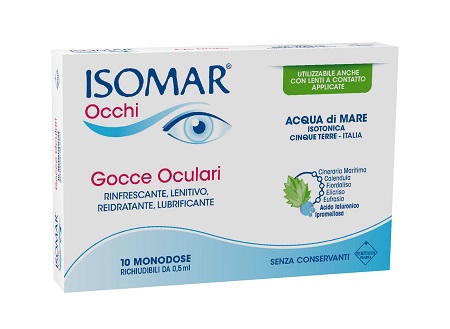 ISOMAR OCCHI GOCCE OCULARI ALL'ACIDO IALURONICO 0,20% 10 FLACONCINI - Farmacia Nuova Dr.ssa Gabriella Catellani