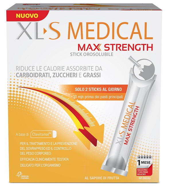 XLS MEDICAL MAX STRENGTH 60 STICK OROSOLUBILI - Farmacia Nuova Dr.ssa Gabriella Catellani