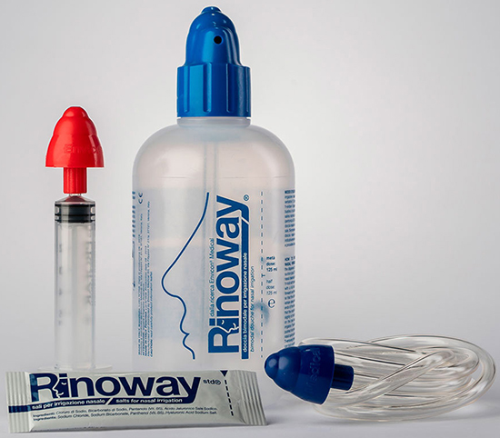RINOWAY DOCCIA PER IRRIGAZIONE NASALE + 15 SALI ISOTONICI - Farmacia Nuova Dr.ssa Gabriella Catellani