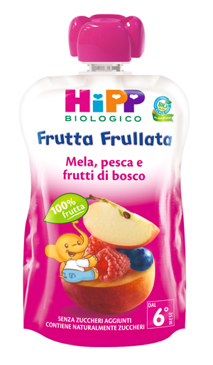 HIPP BIO FRUTTA FRULLATA MELA PESCA FRUTTI DI BOSCO 90 G - Farmacia Nuova Dr.ssa Gabriella Catellani