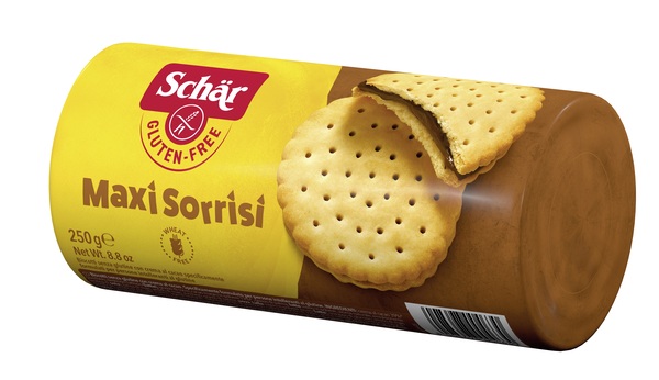 SCHAR MAXI SORRISI BISCOTTI CON CREMA AL CACAO 250 G - Farmacia Nuova Dr.ssa Gabriella Catellani