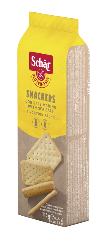 SCHAR SNACKERS CRACKERS CON SALE MARINO SENZA LATTOSIO 4 PORZIONI DA 29 G - Farmacia Nuova Dr.ssa Gabriella Catellani