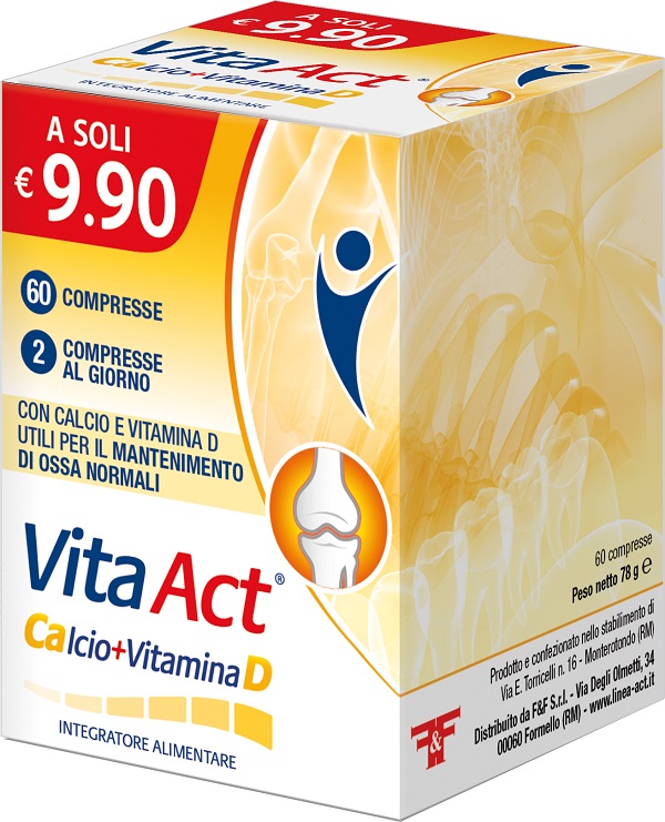 VITA ACT CALCIO + VITAMINA D 60 COMPRESSE - Farmacia Nuova Dr.ssa Gabriella Catellani
