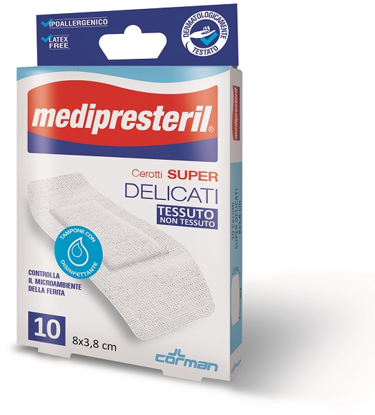 MEDIPRESTERIL CEROTTI DELICATI SUPER 8 X 3,8 10 PEZZI - Farmacia Nuova Dr.ssa Gabriella Catellani