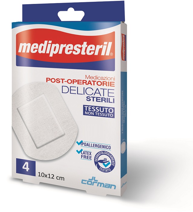 MEDICAZIONE POST OPERATORIA MEDIPRESTERIL DELICATA TNT 10X12CM 5 PEZZI - Farmacia Nuova Dr.ssa Gabriella Catellani