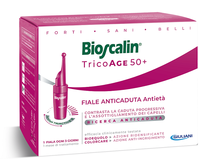 BIOSCALIN TRICOAGE ANTICADUTA ANTIETA' 10 FIALE 3,5 ML - Farmacia Nuova Dr.ssa Gabriella Catellani