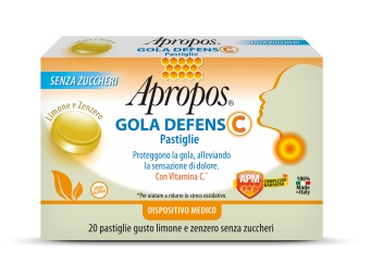 APROPOS GOLA DEFENS C LIMONE/ZENZERO 20 PASTIGLIE - Farmacia Nuova Dr.ssa Gabriella Catellani