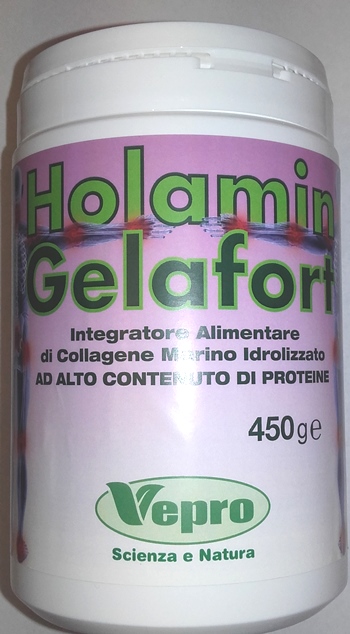 HOLAMIN GELAFORT POLVERE 450 G COLLAGENO MARINO IDROLIZZATO PURO AD ALTO CONTENUTO PROTEICO - Farmacia Nuova Dr.ssa Gabriella Catellani