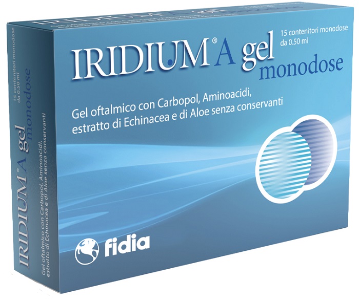 IRIDIUM A GEL OFTALMICO MONODOSE 15 CONTENITORI DA 0,50 ML - Farmacia Nuova Dr.ssa Gabriella Catellani